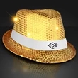 Shiny Single Colored Fedora Hats with Flashing Lights | https://www.bestnamebadges.com