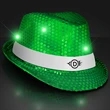 Shiny Single Colored Fedora Hats with Flashing Lights | https://www.bestnamebadges.com