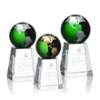 Heathcote Globe Award - Green/Gold | https://www.bestnamebadges.com