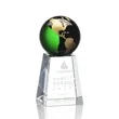 Heathcote Globe Award - Green/Gold | https://www.bestnamebadges.com