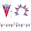 Donald Trump Triangular String Flag | https://www.bestnamebadges.com