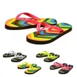 Rainbow Stripe Flip Flop | https://www.bestnamebadges.com