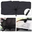 Car Windshield Sun Shade, UV Ray Heat Visor Protector | https://www.bestnamebadges.com