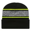 Variegated Striped Knit Cap With Cuff | https://www.bestnamebadges.com