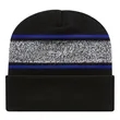 Variegated Striped Knit Cap With Cuff | https://www.bestnamebadges.com