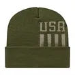 Patriotic Knit Cap with Cuff | https://www.bestnamebadges.com
