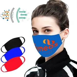 2 Layer Reusable Safety Face Mask w/ Full Color Custom Logo | https://www.bestnamebadges.com