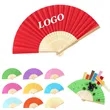Foladble Paper Bamboo Fan | https://www.bestnamebadges.com