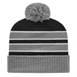 Double Stripe Knit Cap with Ribbed Cuff | https://www.bestnamebadges.com