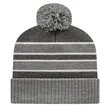 Double Stripe Knit Cap with Ribbed Cuff | https://www.bestnamebadges.com