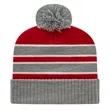 Double Stripe Knit Cap with Ribbed Cuff | https://www.bestnamebadges.com