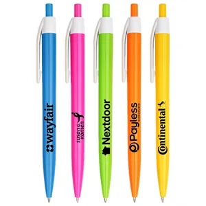 Lincoln Tropical Colored Barrels w/ White Trim Click Pen