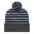 Striped Knit Cap with Cuff | https://www.bestnamebadges.com