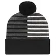 Half Color Knit Cap with Cuff | https://www.bestnamebadges.com