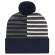 Half Color Knit Cap with Cuff | https://www.bestnamebadges.com