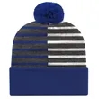 Half Color Knit Cap with Cuff | https://www.bestnamebadges.com