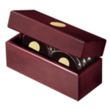 JAFFA® Six Coasters with Solid Cherry Chest | https://www.bestnamebadges.com