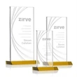 Hawkins Liquid Crystal™ Award - Amber | https://www.bestnamebadges.com