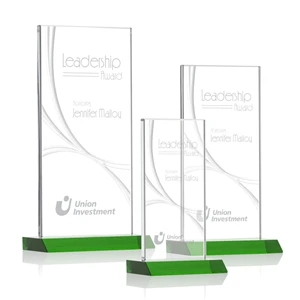 Keane Liquid Crystal™ Award - Green | https://www.bestnamebadges.com