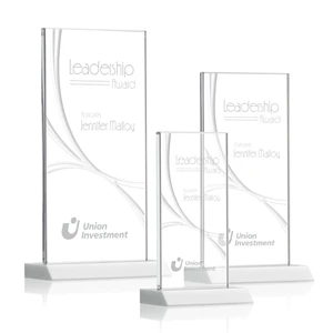 Keane Liquid Crystal™ Award - White | https://www.bestnamebadges.com