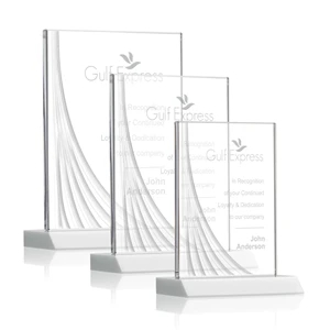 Leighton Liquid Crystal™ Award - White | https://www.bestnamebadges.com