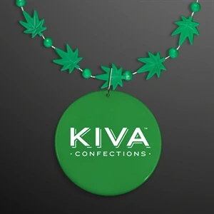 Weed Necklace Pot Leaf with Medallion (NON-Light Up)