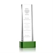 Milnerton Award on Base - Green | https://www.bestnamebadges.com