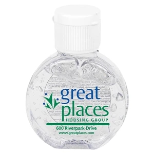 1 oz Compact Hand Sanitizer Antibacterial Gel in Round Flip- | https://www.bestnamebadges.com