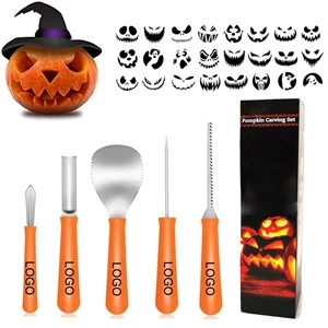 5 Piece Halloween Professional Pumpkin Carving Kit