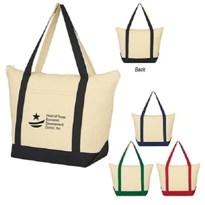 Folksy Cotton Tote Bag | https://www.bestnamebadges.com