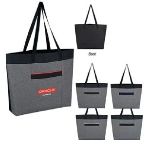 Heathered Tote Bag | https://www.bestnamebadges.com