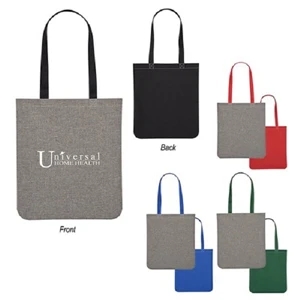 Heathered Two-Tone Brochure Tote Bag | https://www.bestnamebadges.com