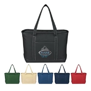 Large Cotton Canvas Yacht Tote Bag-BG | https://www.bestnamebadges.com