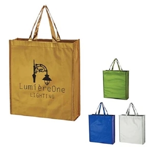 Metallic Non-Woven Shopper Tote Bag | https://www.bestnamebadges.com