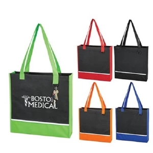 Non-Woven Accent Tote Bag | https://www.bestnamebadges.com