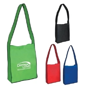 Non-Woven Messenger Tote Bag With Hook And Loop Closure | https://www.bestnamebadges.com