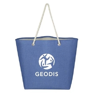 Peddler Jute Tote Bag | https://www.bestnamebadges.com