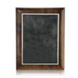 Double Etch Plaq - Walnut Rolled Edge | https://www.bestnamebadges.com