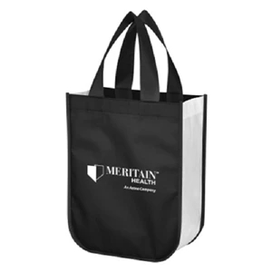 Shiny Non-Woven Shopper Tote Bag | https://www.bestnamebadges.com