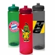 32 oz. Transparent Poly Plastic Sports Water Bottles | https://www.bestnamebadges.com