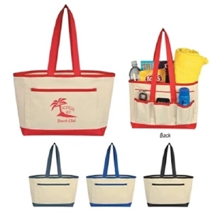 The Caddy Tote Bag | https://www.bestnamebadges.com