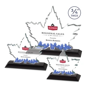 Maple Leaf VividPrint™ Award - Black | https://www.bestnamebadges.com