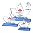 Maple Leaf VividPrint™ Award - Sky Blue | https://www.bestnamebadges.com