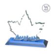 Maple Leaf VividPrint™ Award - Sky Blue | https://www.bestnamebadges.com