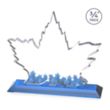 Maple Leaf VividPrint™ Award - Sky Blue | https://www.bestnamebadges.com