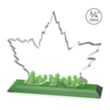 Maple Leaf VividPrint™ Award - Green | https://www.bestnamebadges.com