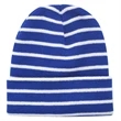 Striped Beanie w/ Custom Embroidery Two-Tone Beanies | https://www.bestnamebadges.com