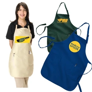 Full Length Apron w/ Custom Imprint & Adjustable Neck Strap | https://www.bestnamebadges.com