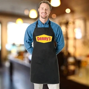 Wide Bib Butcher Apron w/ Custom Logo Full Length 28