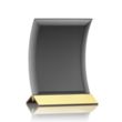 Dominga Award - Black/Gold | https://www.bestnamebadges.com